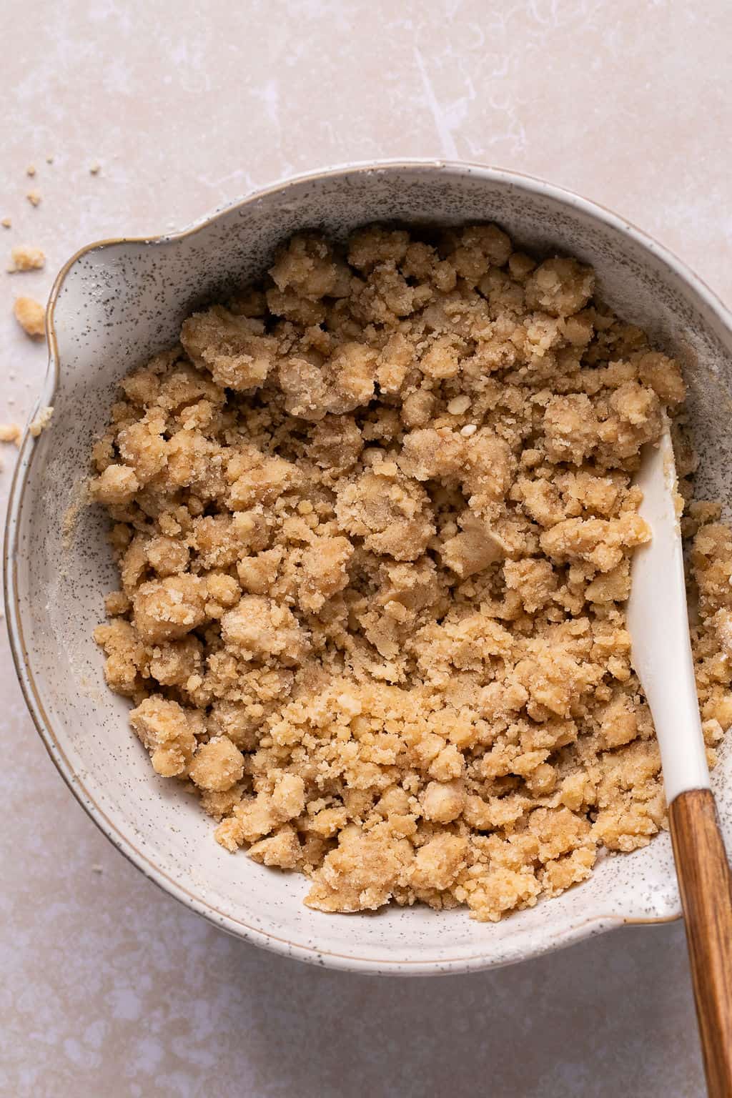 crumb topping in a bowl