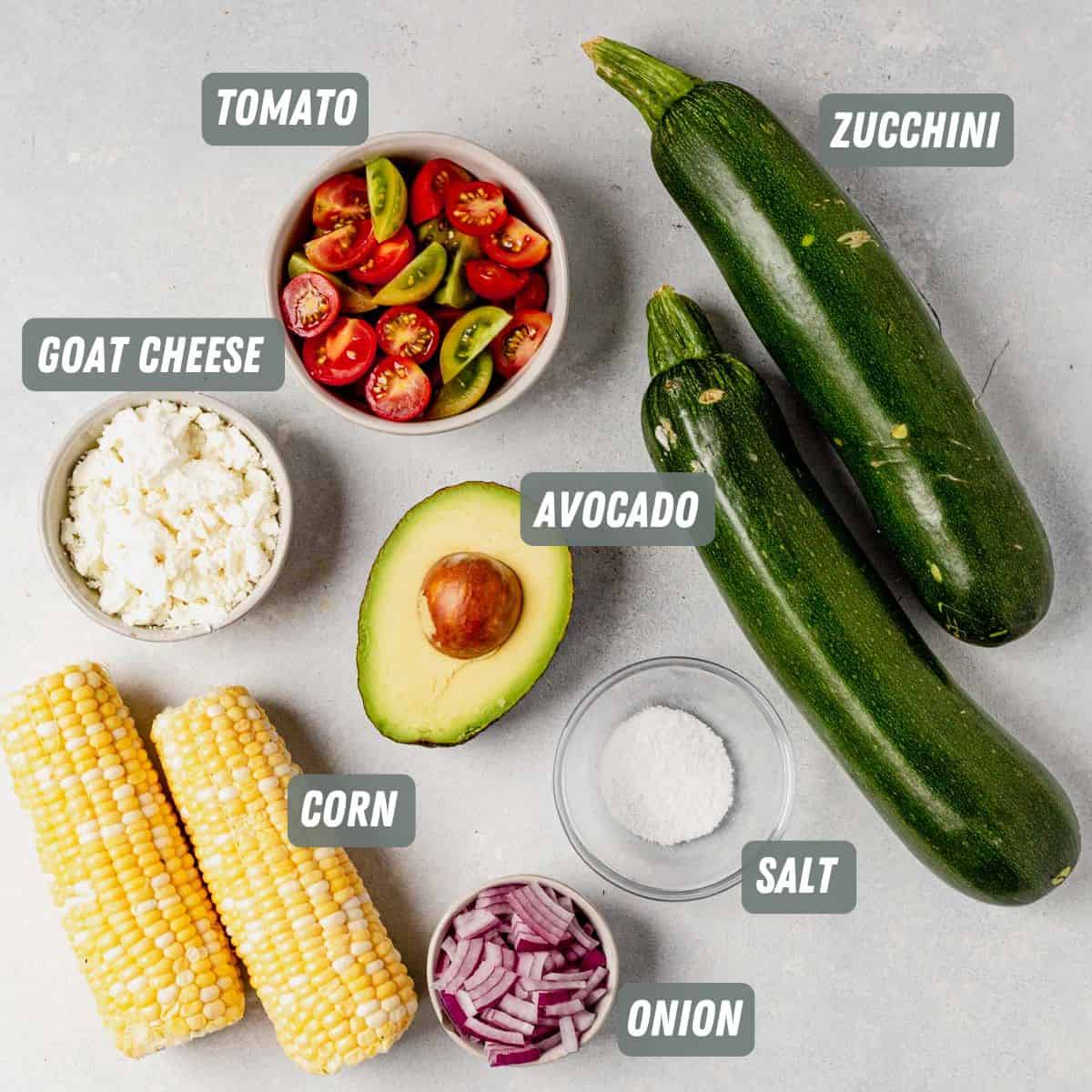 grilled zucchini salad ingredients