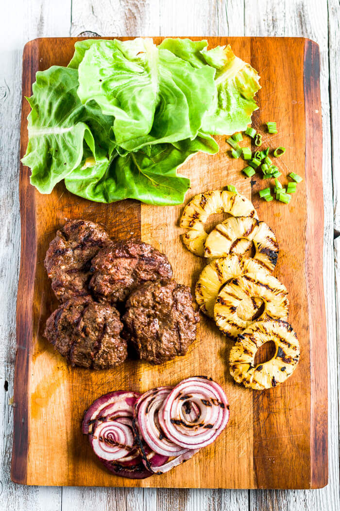 ingredients for hawaiian teriyaki burgers