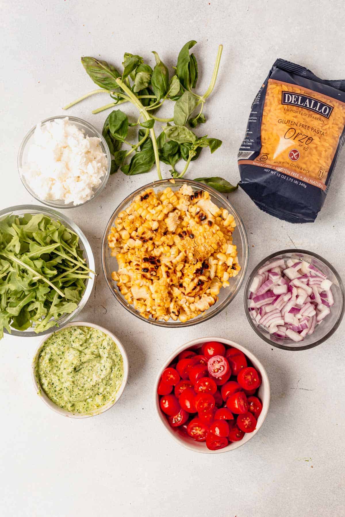 summer orzo pasta ingredients