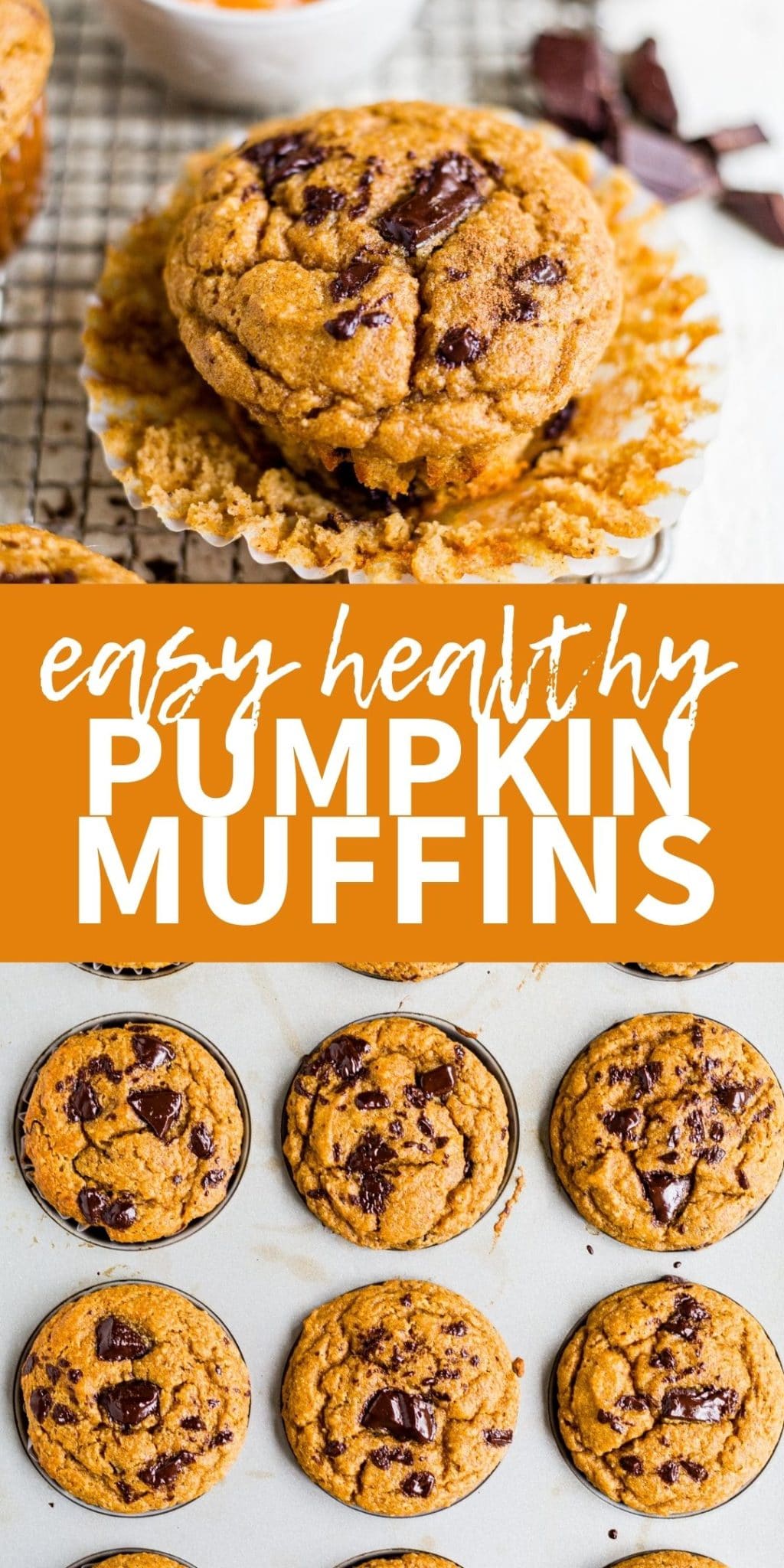 easy healthy pumpkin muffin pinterest collage